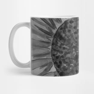 Black and white sunflower flower Mug